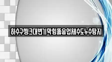 하수구씽크대변기막힘뚫음업체수도누수탐지