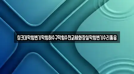 싱크대막힘변기막힘하수구막힘수전교체화장실막힘변기수리뚫음