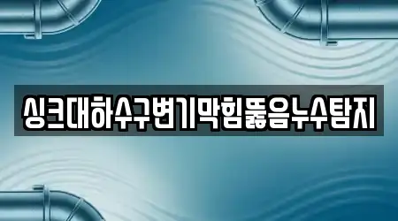 싱크대하수구변기막힘뚫음누수탐지
