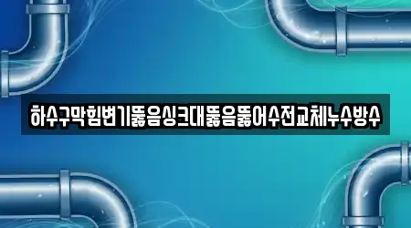 하수구막힘변기뚫음싱크대뚫음뚫어수전교체누수방수