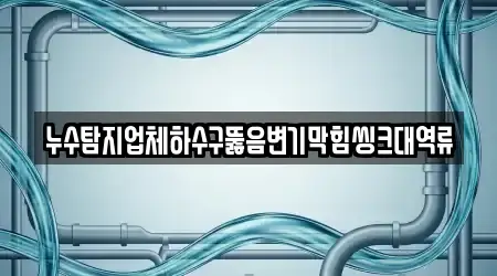 누수탐지업체하수구뚫음변기막힘씽크대역류
