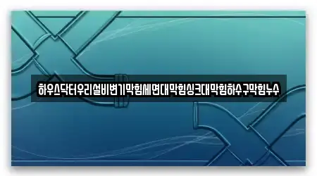 하우스닥터우리설비변기막힘세면대막힘싱크대막힘하수구막힘누수