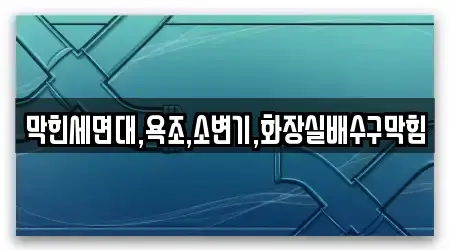 막힌세면대,욕조,소변기,화장실배수구막힘