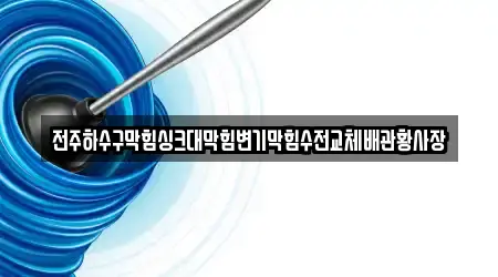 전주하수구막힘싱크대막힘변기막힘수전교체배관황사장