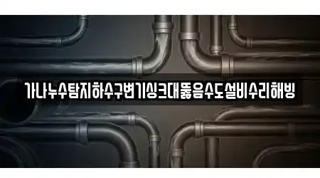 가나누수탐지하수구변기싱크대뚫음수도설비수리해빙