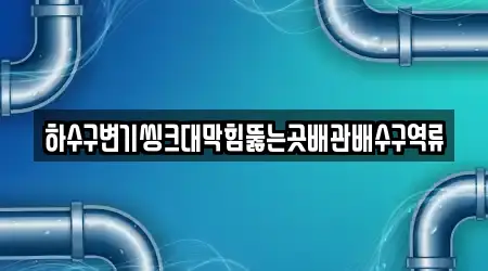 하수구변기씽크대막힘뚫는곳배관배수구역류