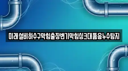 미래설비하수구막힘출장변기막힘싱크대뚫음누수탐지