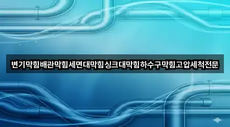 변기막힘배관막힘세면대막힘싱크대막힘하수구막힘고압세척전문