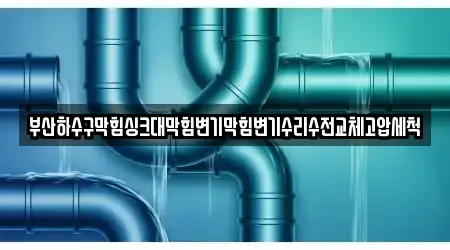 부산하수구막힘싱크대막힘변기막힘변기수리수전교체고압세척