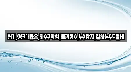 변기,씽크대뚫음,하수구막힘,배관청소,누수탐지,잘하는수도설비