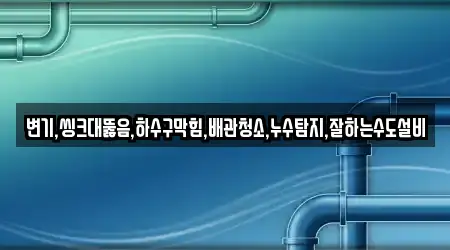 변기,씽크대뚫음,하수구막힘,배관청소,누수탐지,잘하는수도설비