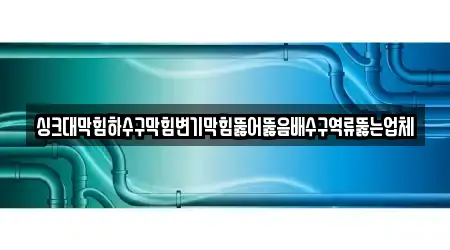 싱크대막힘하수구막힘변기막힘뚫어뚫음배수구역류뚫는업체