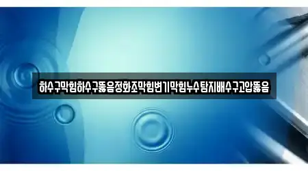 하수구막힘하수구뚫음정화조막힘변기막힘누수탐지배수구고압뚫음
