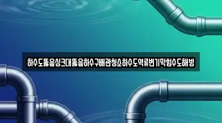 하수도뚫음싱크대뚫음하수구배관청소하수도역류변기막힘수도해빙