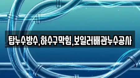탑누수방수,하수구막힘,보일러배관누수공사