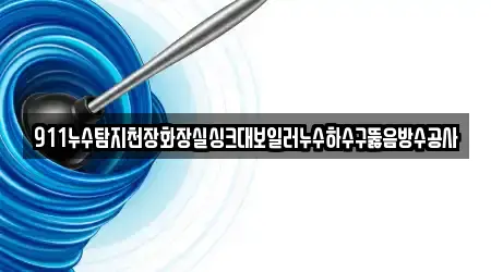 911누수탐지천장화장실싱크대보일러누수하수구뚫음방수공사