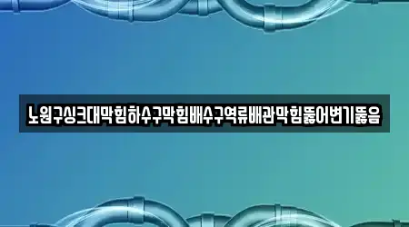 노원구싱크대막힘하수구막힘배수구역류배관막힘뚫어변기뚫음