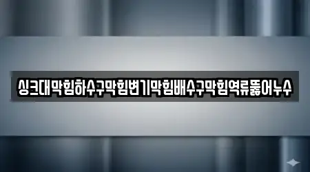 싱크대막힘하수구막힘변기막힘배수구막힘역류뚫어누수
