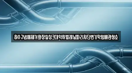하수구냄새제거화장실싱크대악취벌레날파리차단변기막힘배관청소