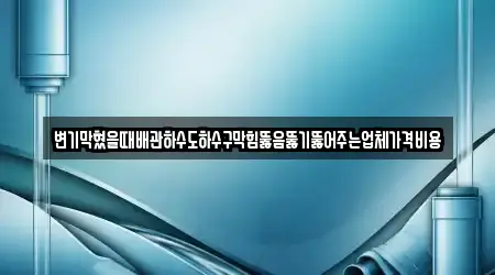 변기막혔을때배관하수도하수구막힘뚫음뚫기뚫어주는업체가격비용