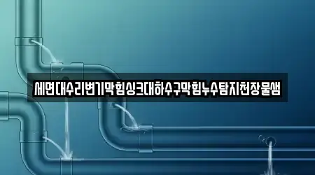 세면대수리변기막힘싱크대하수구막힘누수탐지천장물샘