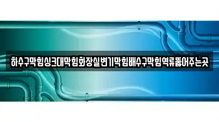 하수구막힘싱크대막힘화장실변기막힘배수구막힘역류뚫어주는곳