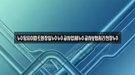 누수탐지아파트화장실누수누수공사업체누수공사보험처리천장누수