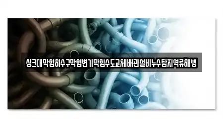 싱크대막힘하수구막힘변기막힘수도교체배관설비누수탐지역류해빙