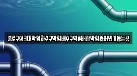 종로구싱크대막힘하수구막힘배수구역류배관막힘뚫어변기뚫는곳