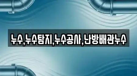 누수,누수탐지,누수공사,난방배관누수
