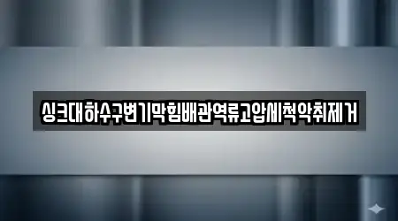 싱크대하수구변기막힘배관역류고압세척악취제거