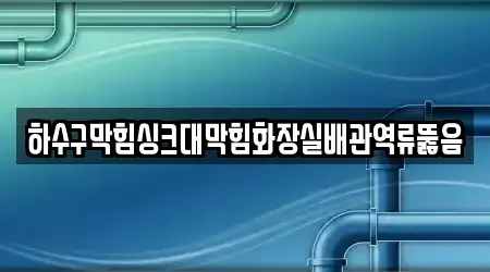 하수구막힘싱크대막힘화장실배관역류뚫음
