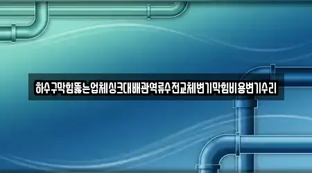 하수구막힘뚫는업체싱크대배관역류수전교체변기막힘비용변기수리