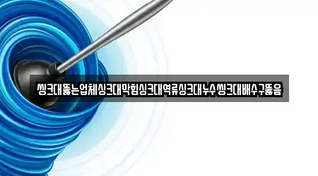 씽크대뚫는업체싱크대막힘싱크대역류싱크대누수씽크대배수구뚫음