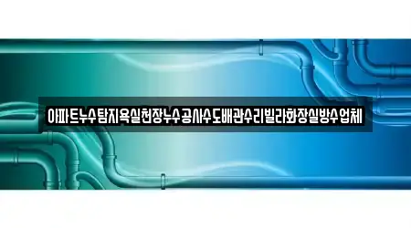 아파트누수탐지욕실천장누수공사수도배관수리빌라화장실방수업체