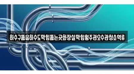 하수구뚫음하수도막힘뚫는곳화장실막힘횡주관오수관청소역류