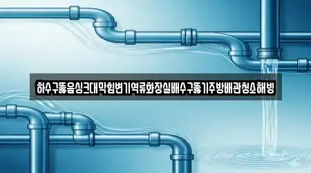 하수구뚫음싱크대막힘변기역류화장실배수구뚫기주방배관청소해빙