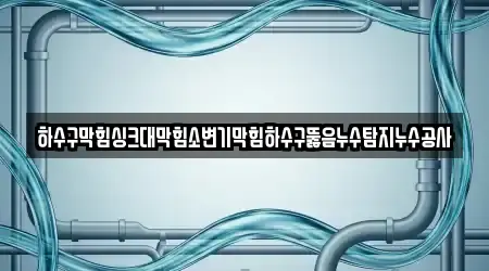 하수구막힘싱크대막힘소변기막힘하수구뚫음누수탐지누수공사