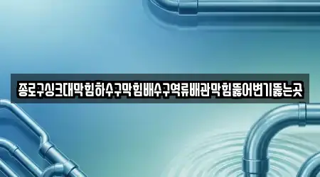 종로구싱크대막힘하수구막힘배수구역류배관막힘뚫어변기뚫는곳