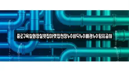 종로구욕실화장실윗집아랫집천장누수바닥누수배관누수탐지공사