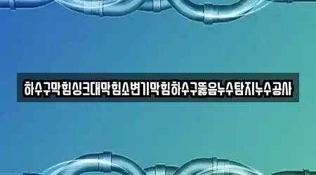 하수구막힘싱크대막힘소변기막힘하수구뚫음누수탐지누수공사