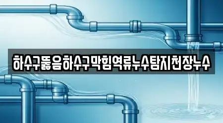 하수구뚫음하수구막힘역류누수탐지천장누수