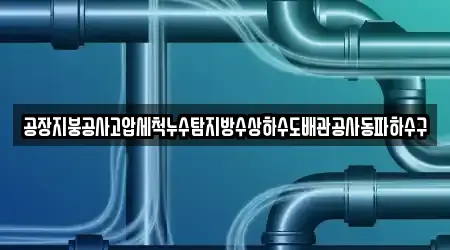 공장지붕공사고압세척누수탐지방수상하수도배관공사동파하수구