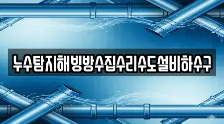 누수탐지해빙방수집수리수도설비하수구
