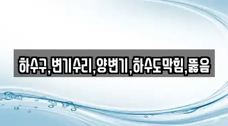 하수구,변기수리,양변기,하수도막힘,뚫음