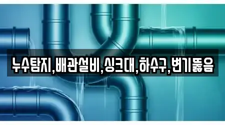 누수탐지,배관설비,싱크대,하수구,변기뚫음