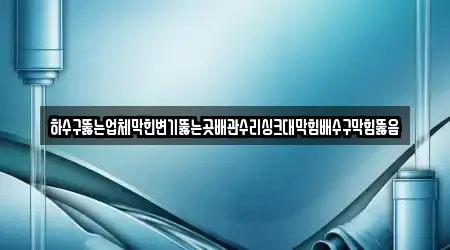 하수구뚫는업체막힌변기뚫는곳배관수리싱크대막힘배수구막힘뚫음