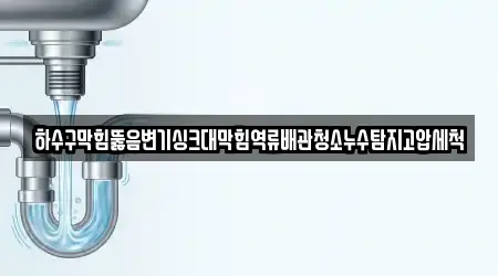 하수구막힘뚫음변기싱크대막힘역류배관청소누수탐지고압세척