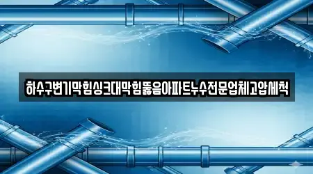 하수구변기막힘싱크대막힘뚫음아파트누수전문업체고압세척