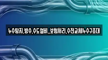 누수탐지,방수,수도설비,,보험처리,수전교체누수구조대